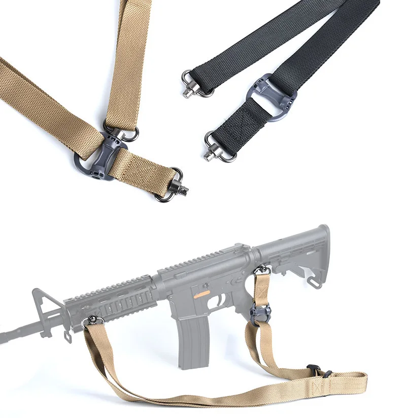 Verstellbarer MS4 Gewehrriemen mit Schnellverschluss, Metallgelenk, taktischer Nylonriemen, 2-Punkt-Multifunktions-Abzug, Airsoft-Jagdzubehör – Detail 13