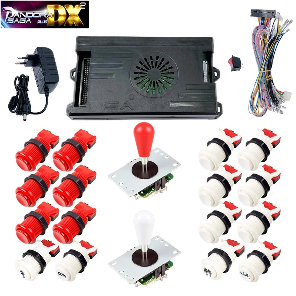 9800 in 1 Pandora Saga DX 2 Plus Arcade Box DIY Kit 8 Way Joystick