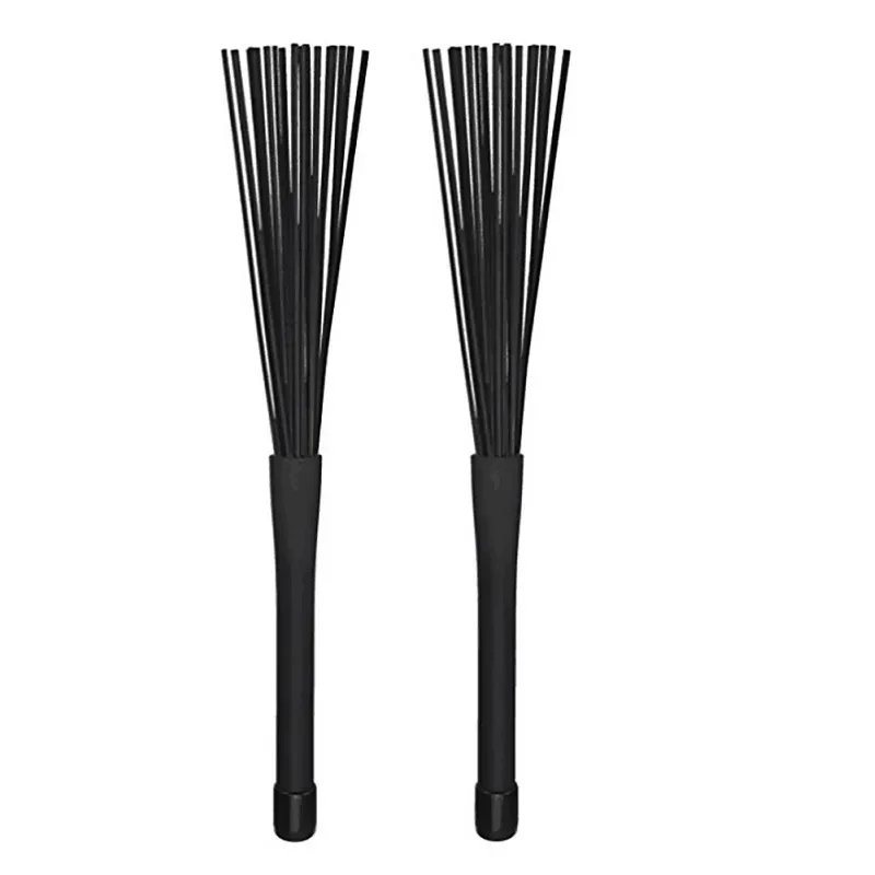 Retractable Rubber Handles Jazz Drum Brushes Sticks Nylon 1 Pair drum sticks drum percussion accessories drum accessories