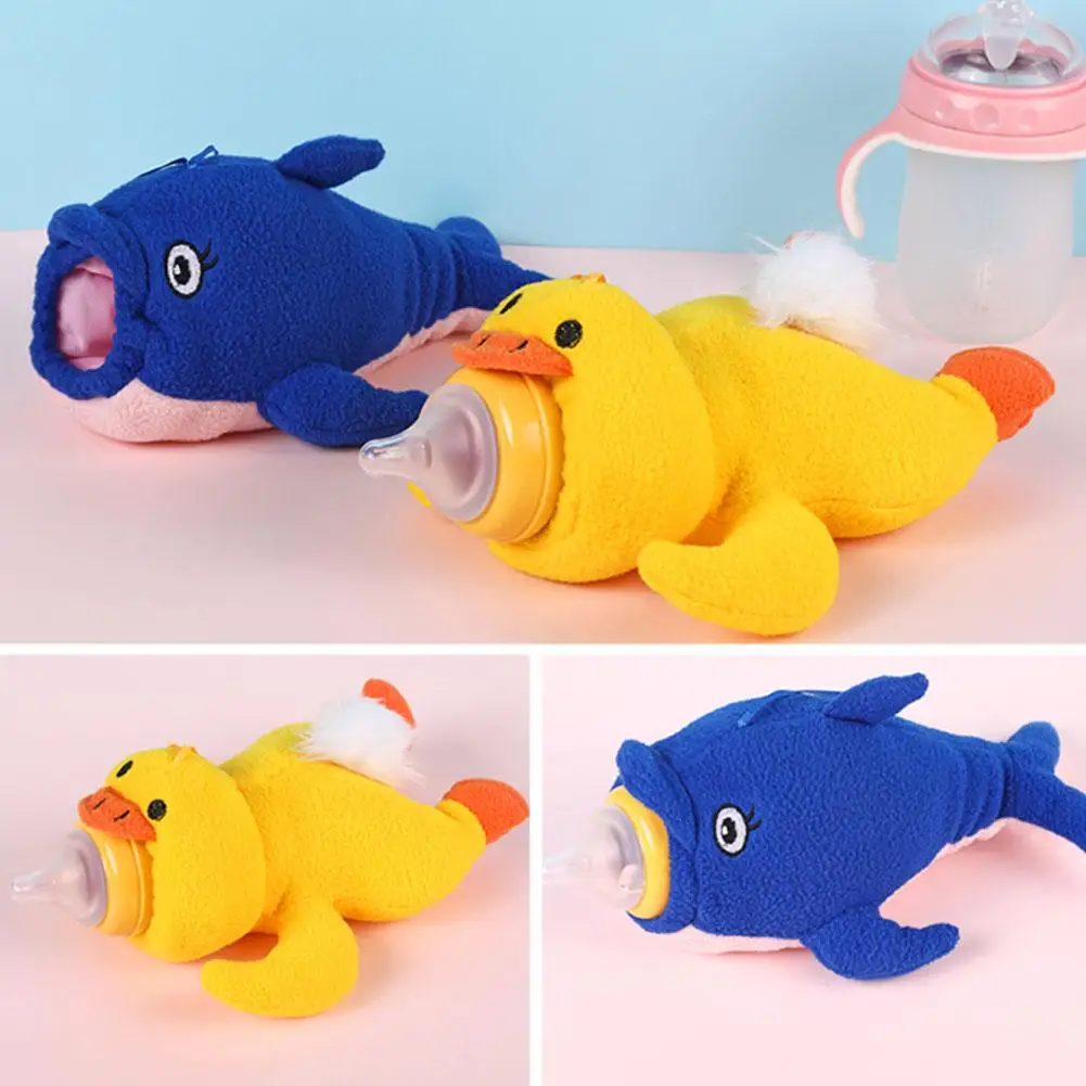 Cute Plush Feeding Bottles Bag Milk Wate Bottle Pouch Cover Toy Baby Nursing Bottle Cover Soothing Device 3