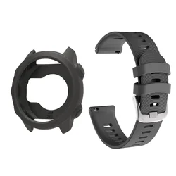Silicone Replacement Bands and Soft Protective Case Cover (Grey)