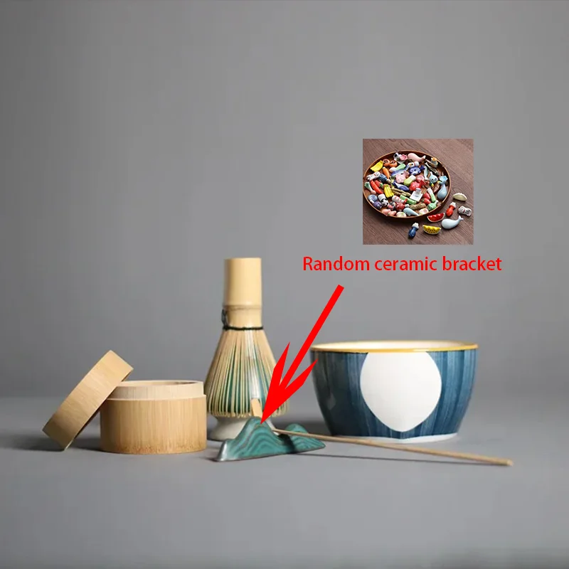 Set per Matcha giapponese con ciotola in ceramica, frusta in bambù e