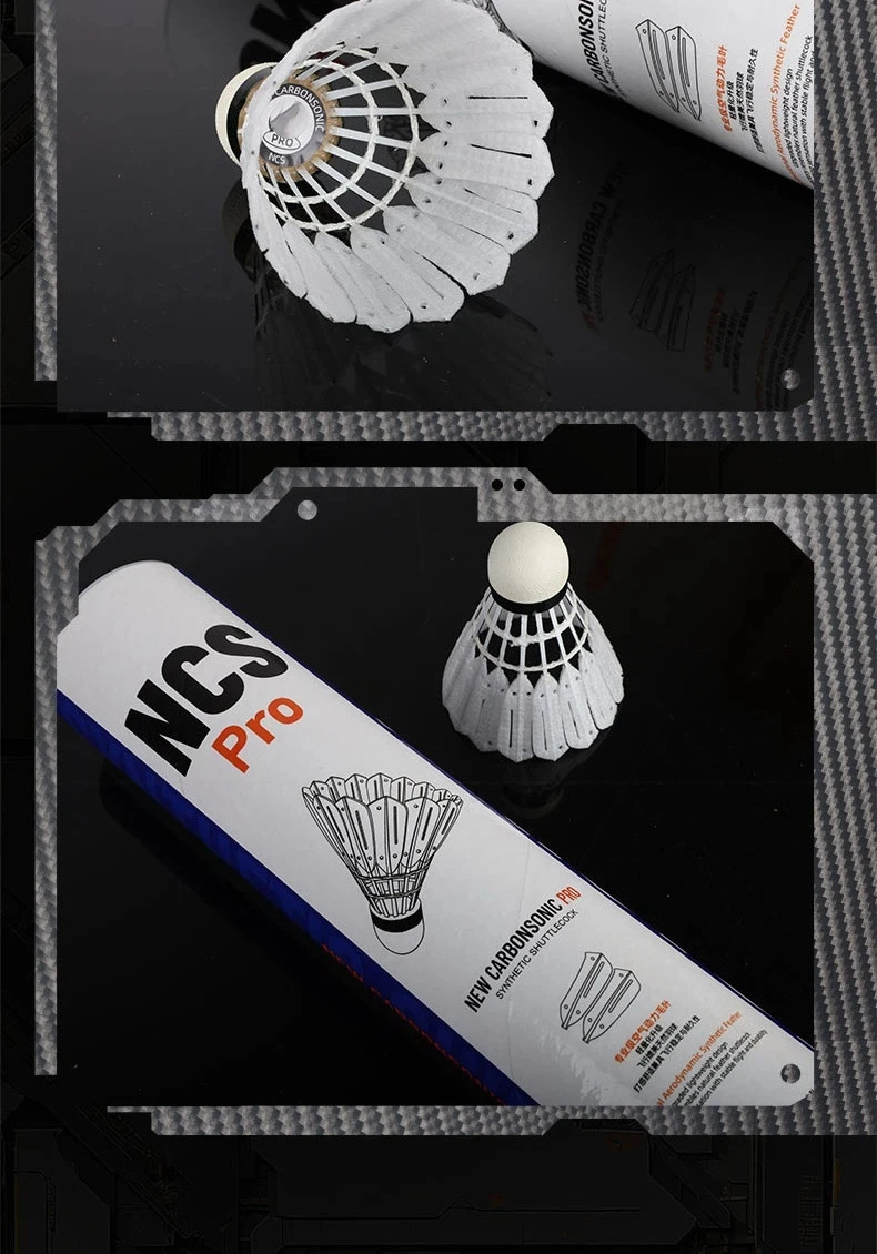 Professional Carbon Badminton Shuttlecocks 12 Pack Stable Flight_voghion.com