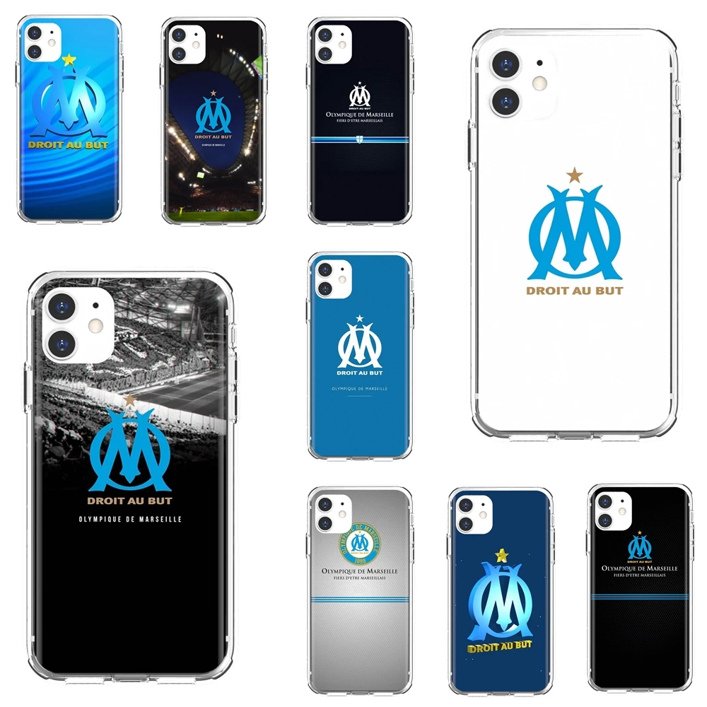 iphone 11 card case עבור iPhone 10 11 12 13 מיני פרו 4S 5S SE 5C 6 6S 7 8 X XR XS בתוספת מקסימום 2020 משלוח סיליקון טלפון מקרה אולימפיק דה מרסיי-לוגו lifeproof case iphone 11