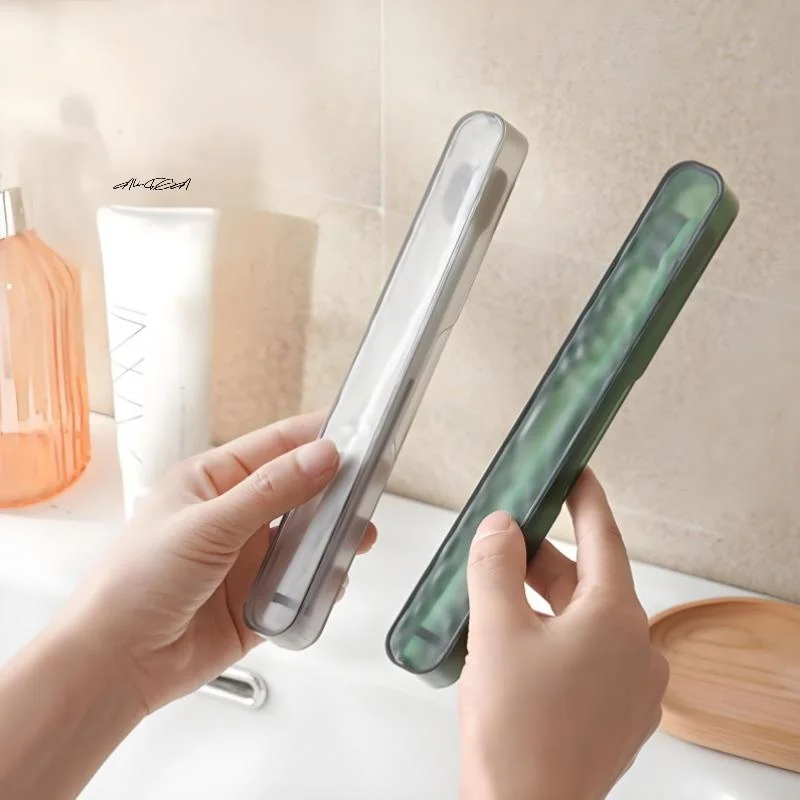 Portable Toothbrush Storage Organizer Case - Travel Holder for Outdoor and Bathroom Essentials