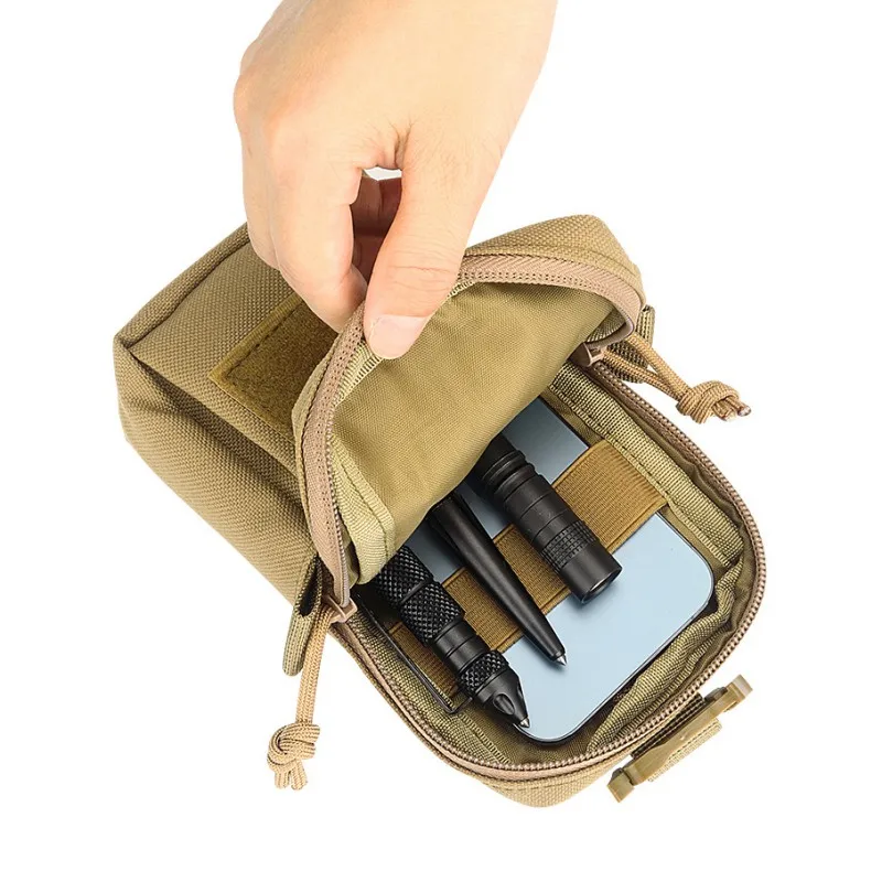 Tactical Molle Shoulder Strap Pack Outdoor EDC Tool Bag 1000D Nylon Multifunctional Mobile Phone Pouch Backpack Accessory Pack 5