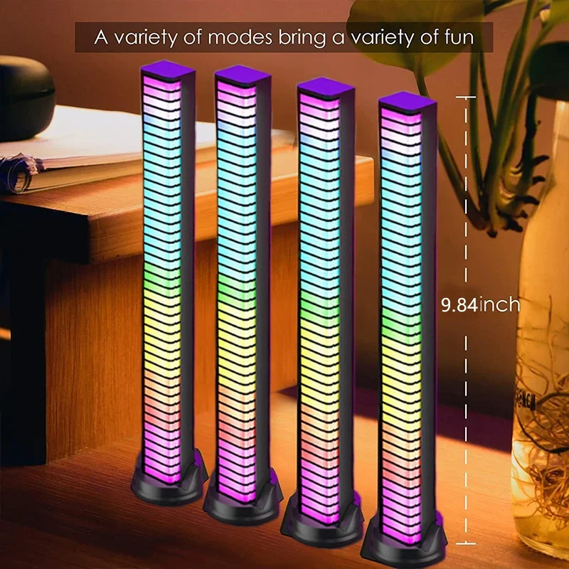 LED Rhythm Ambient Light Sound Control Light Smart APP Control Music Rhythm Gaming Desktop Decoration Creative Colorful