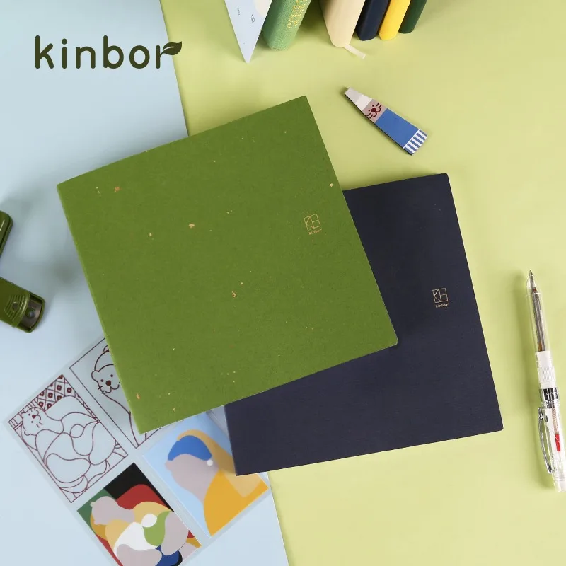 

Kinbor Square Planner Notebook Fresh Literature Fresh Literatur Cute libretas Diary Record Journaling Notepads papelería kawaii