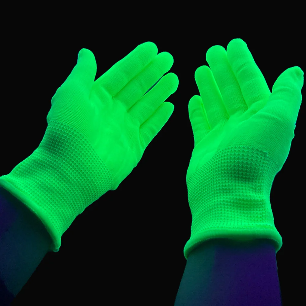 

10Pairs Glow in the Dark Neon Gloves Glowing Gloves Birthday Disco Costume Decor Supplies Fluorescent UV Blacklight Reactive