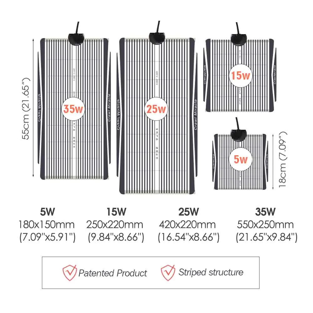 35W-5W Reptile Heat Mat Plant Heating Pad for Indoor Garden Planting Greenhouse Warmer Thermostat Temperature Control Waterproof