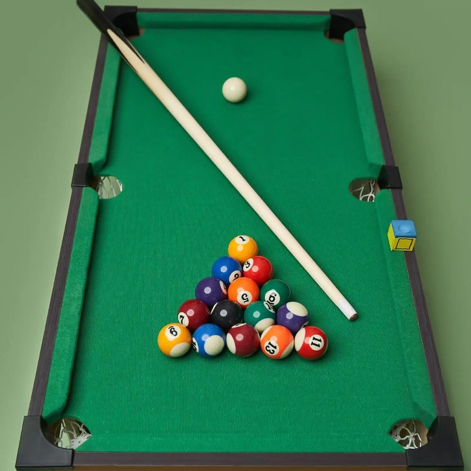 Kids Pool Table Set Desktop Snooker Table Playroom Portable Small Tabletop Billiards for Adults Family