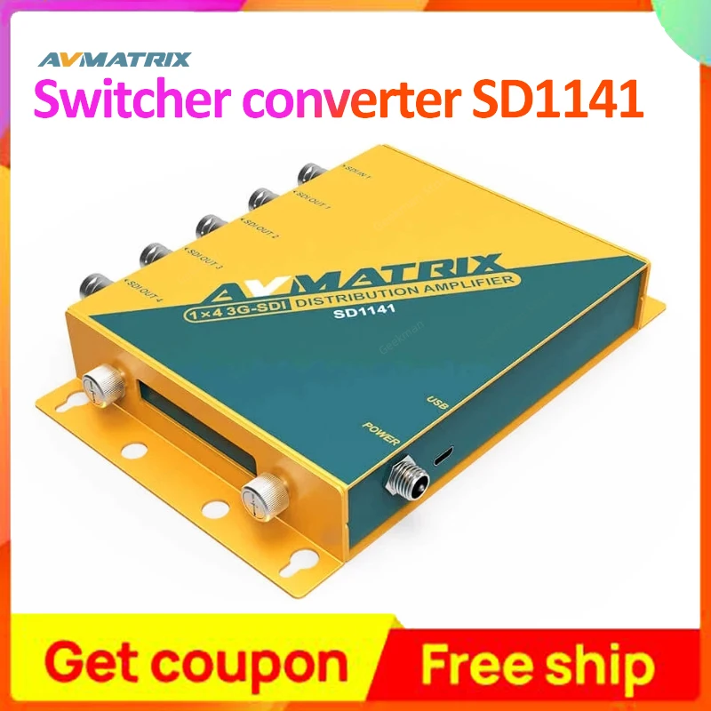 その他 AVMATRIX SD1141 SD1141 - 1x4 SDI Distribution Amplifier - AVMATRIX
