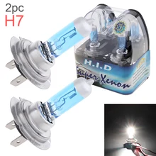 자동차 헤드라이트 전구 할로겐 램프, 매우 밝은 백색 조명, 자동 전면 안개등 전구, 12V H7, 55W, 6000K, 2 개