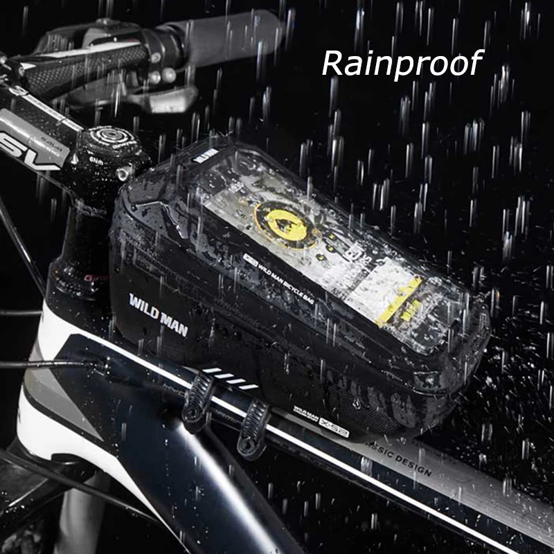 Mountain Bike Bag Front Handlerbar Bag Rainproof 6.8inch Mobile Phone Case Bicycle Top Tube Cycling Accessories