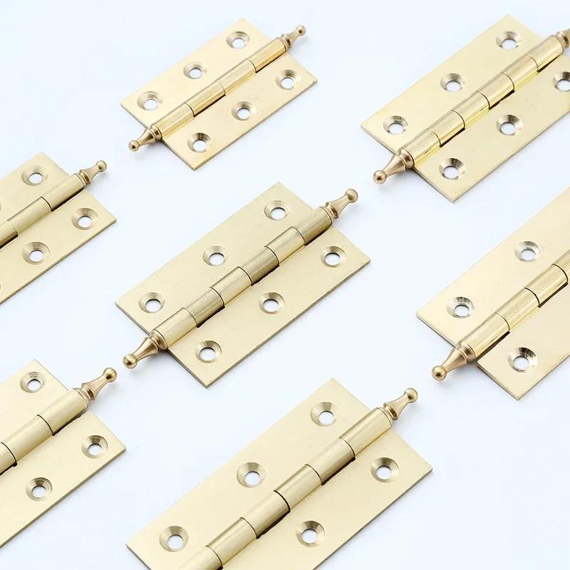 In-Stock New Chinese-Style Antique Window Bronze Hinge Wooden Cabinet Door Hardware Accessories Sharp-Tip Mortice Hinge