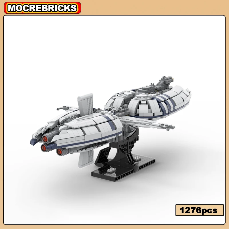 

Космическая пленка MOC-161433, строительные блоки со звездой класса люкс, Коллекционная модель, интерзвездный корабль, игрушки, детский подарок