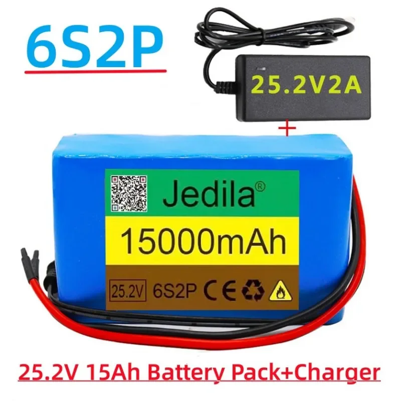 

MCT6DE.24V.15AH.6S2P.25.2V.15000mAH. Para. Bicycle. Electric Bicycle. Motorcycle. 24V Lithium Battery. with+Charger Battery Pack