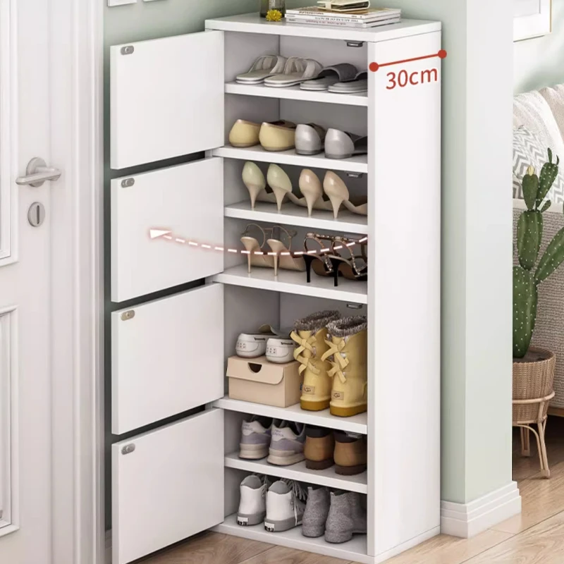 Narrow Entryway Shoe Cabinet 4