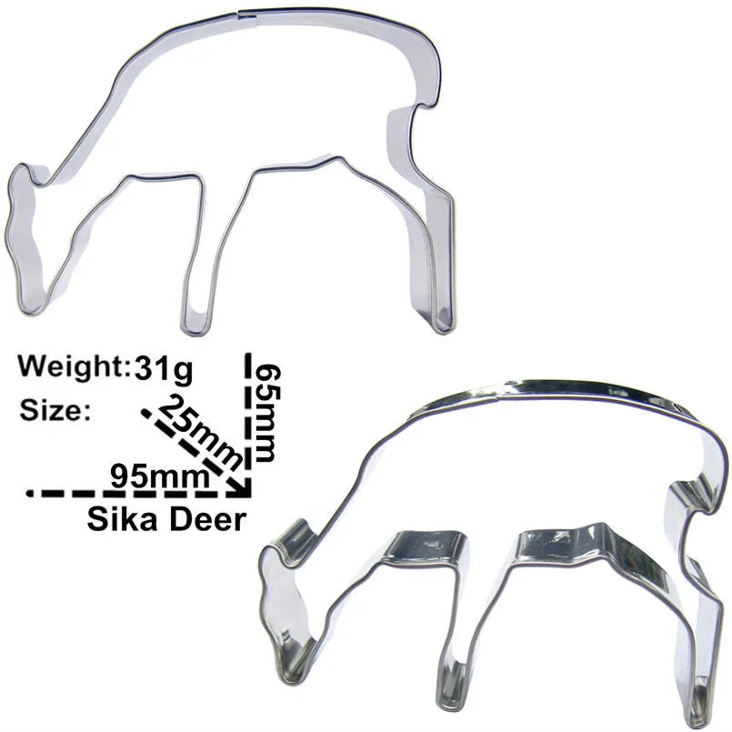 Cartoon animal shape stainless steel biscuit cutter biscuit embossing embossing machine syrup cake chocolate baking mold cookie cutter baking mold baking decorating tools