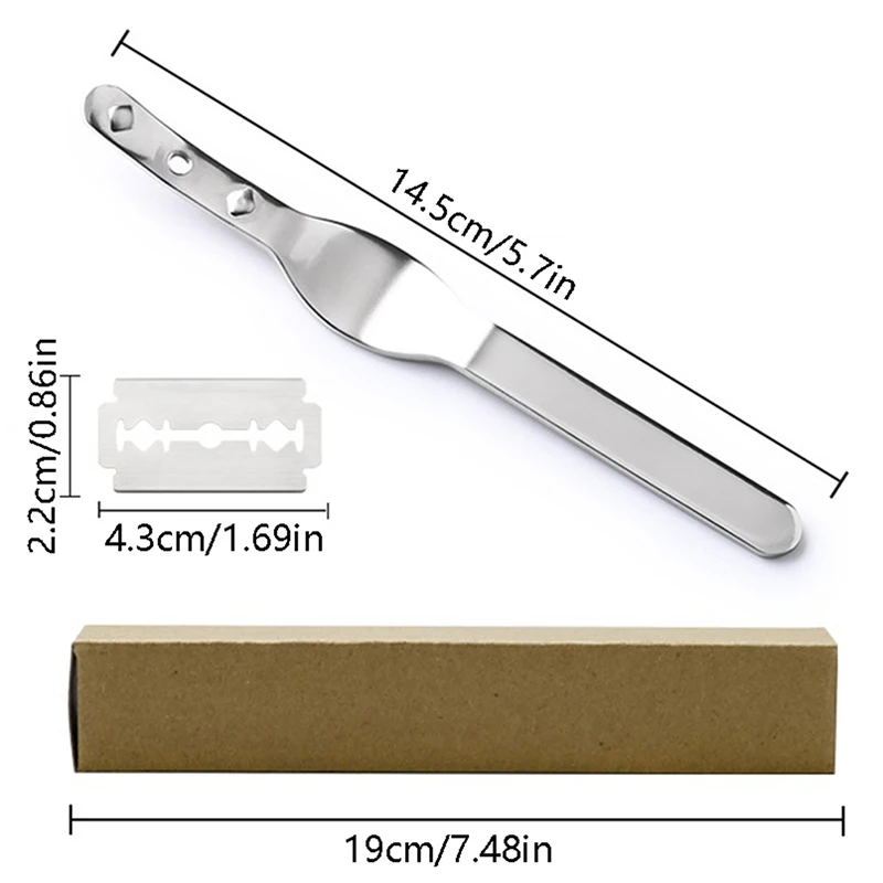 Bread Lame Cutter with Leather Bag 5 Blades French Bread Scorer Dough Scoring Tools Slashing Tool for Sourdough Bakers bread cutter dough scoring knife