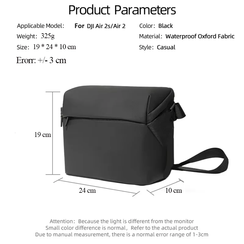 Sac étanche DJI Mini 3 Pro - Étui transport bandoulière noir