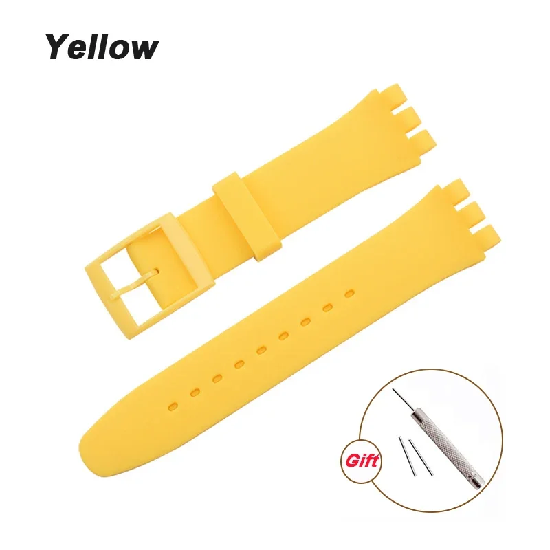 Silicone Waterproof Sports Watch Band - Variety of Sizes and Colors