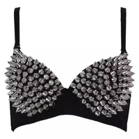 Newest Sexy Lingerie Sexy Women's Rhinestone Cover Bra Top Gold/Silver Plunge Wire Free Bralete Fashion Sequined Cover top - Image 5