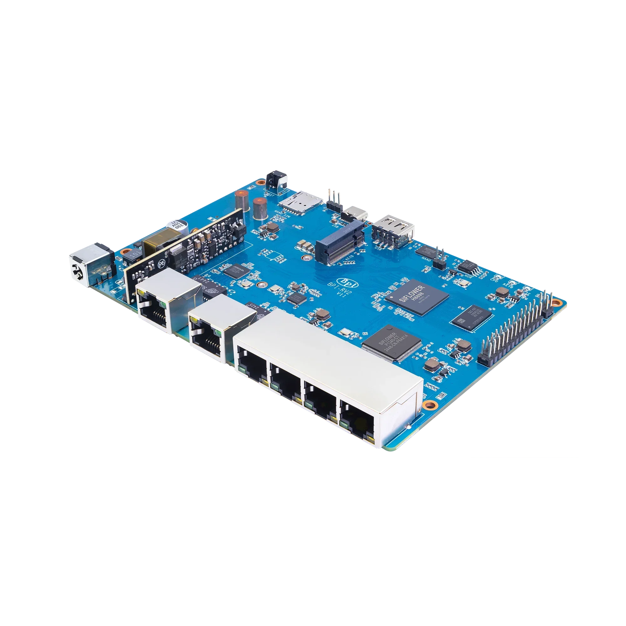 BPI-RV2 �ٳ��� ���� 4�ھ� RISC-V ���μ��� ���ö�� SF21H8898 512MB DDR3 16MB SPI NOR �÷��� RTC Risc-V ����Ʈ���� ����