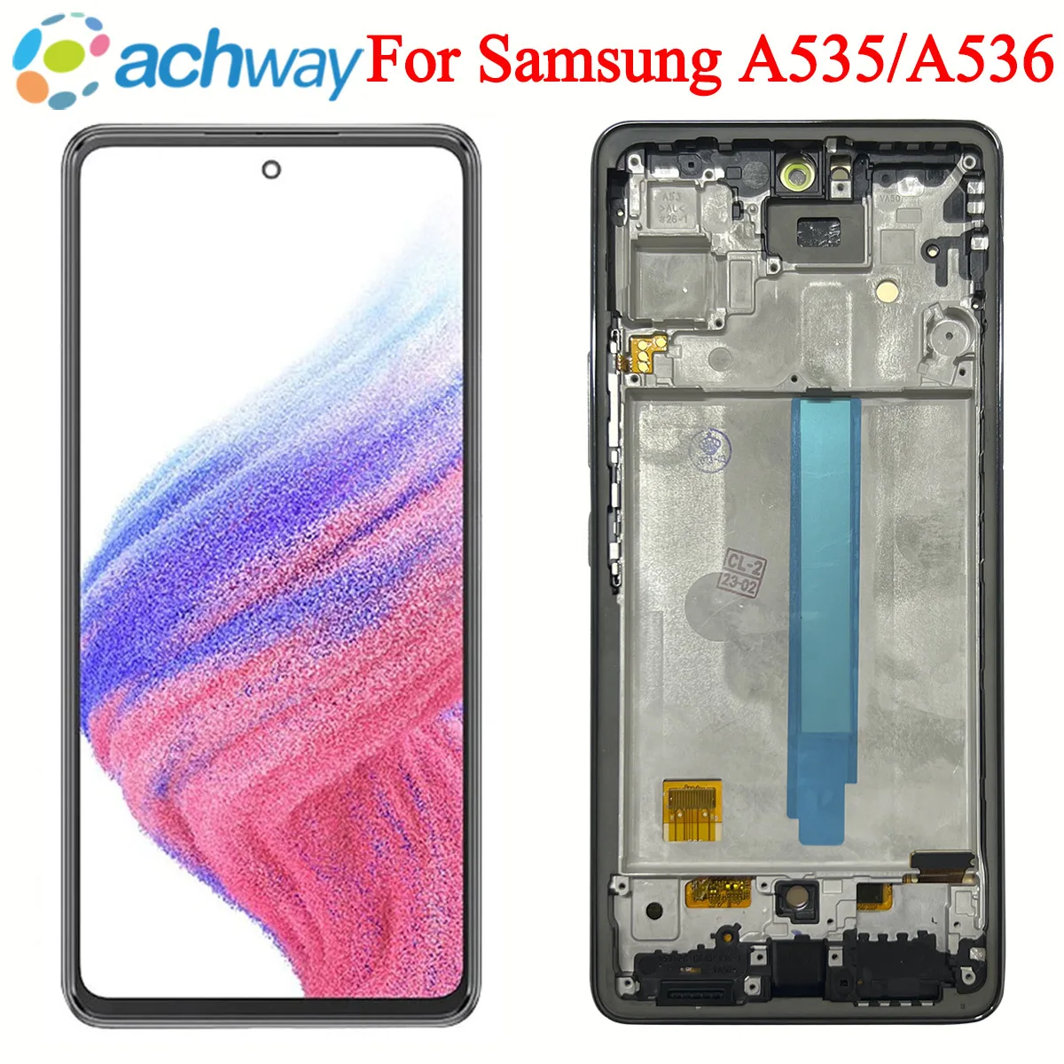 

6.5" For Samsung Galaxy A53 A535 LCD Display Touch Screen Digitizer Assembly Replacement with Frame For Samsung A53 5G A536 LCD