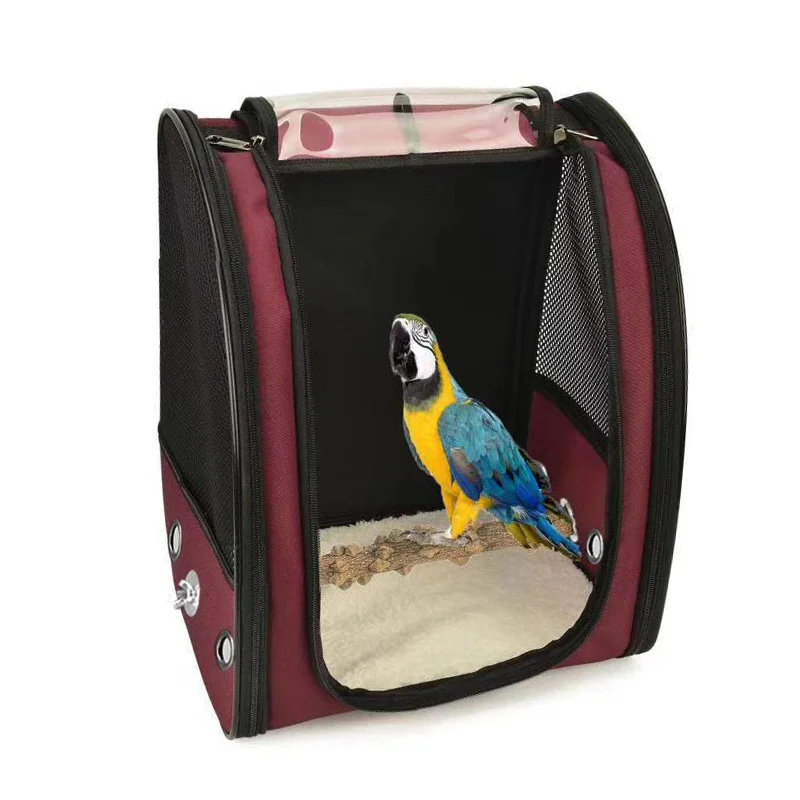 

Breathable Bird Carrier Bag Backpack Portable Parrot Starling Out Cage Pet Bird Travel Box Carrier for Large and Small Birds