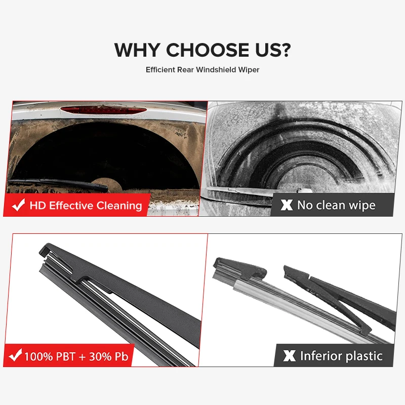 Wiper 12" Rear Wiper Blade For Hyundai i30 I30CW CW FD 2007 - 2012 Windshield Windscreen Rear Window 6