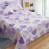 Purple Love Bed Sheet Set with 2 Pillowcases Simple Letter Design Soft Comfortable Bedding Set for Kids Adults Room Decoration 2