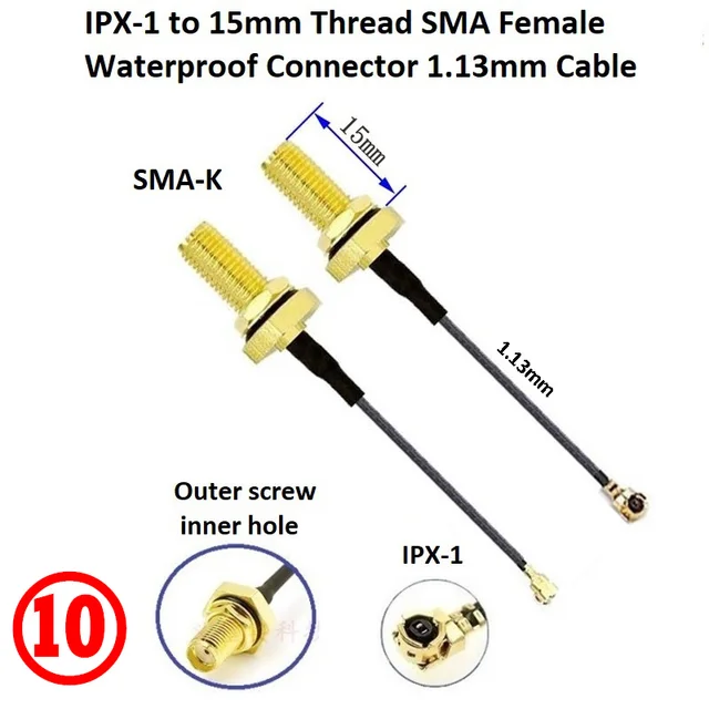 Confezione Da 10 Confezioni Connettore Flangia 2 Fori SMA Femmina - Foto 2