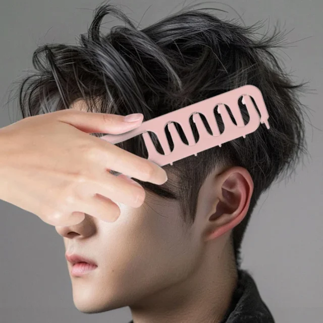 Peigne de coiffure à dents larges, peigne à couture, frange, racine de cheveux, outil de coiffure moelleux pour femmes et hommes 1