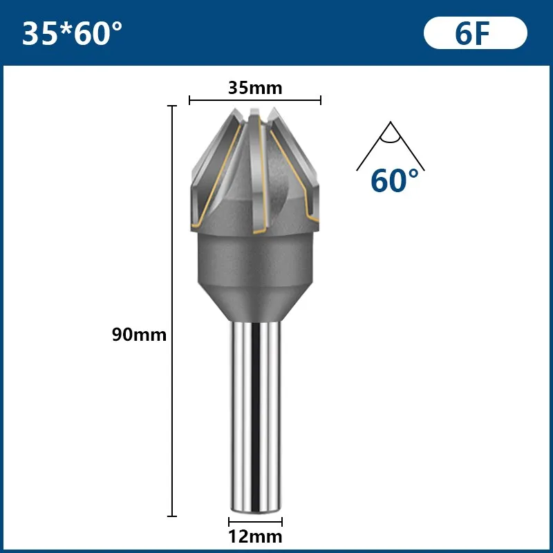 Fraise à Chanfreiner ATORN SC Sans Pointe 90 Degrés Diamètre 10 Mm Z5 Ultra Hb