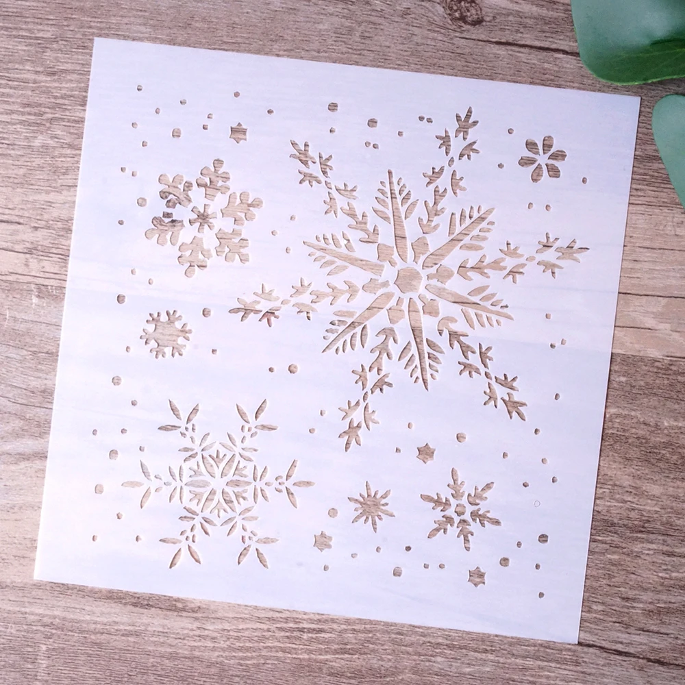 15 cm DIY Craft Layering Snowflake Stencils For Walls Painting Scrapbooking Stamps Album Decorative Embossing Paper Cards