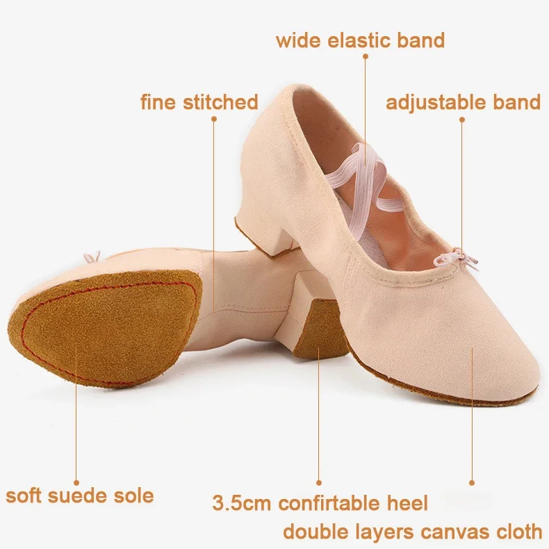 Quality Leather Ballet Dancing Shoes For Women Low Heel Genuine Leather Girls Ballet Jazz Dance Shoes Belly Yoga Teachers's Shoe 3
