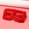Oversized Plush Sunglasses Style Party Christmas Halloween Cosplay Winter Shades Soft Fluffy Square Frame Sun Glasses for Women 4