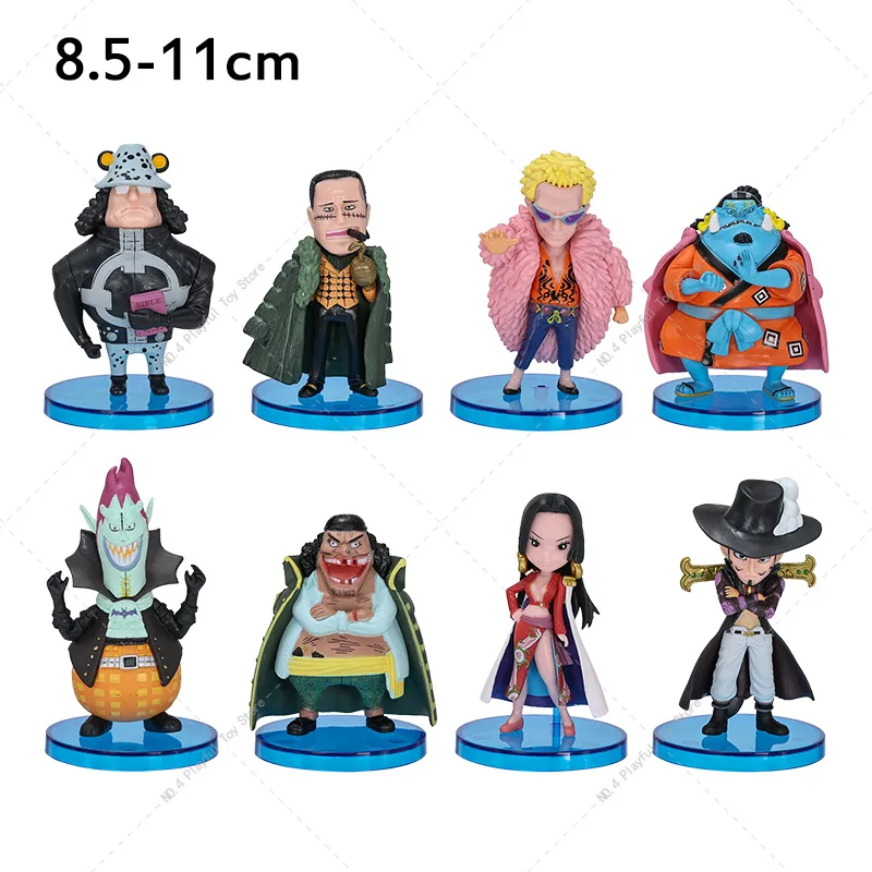 One Piece Anime Figure Set Luffy Ace Hancock Mihawk Teach