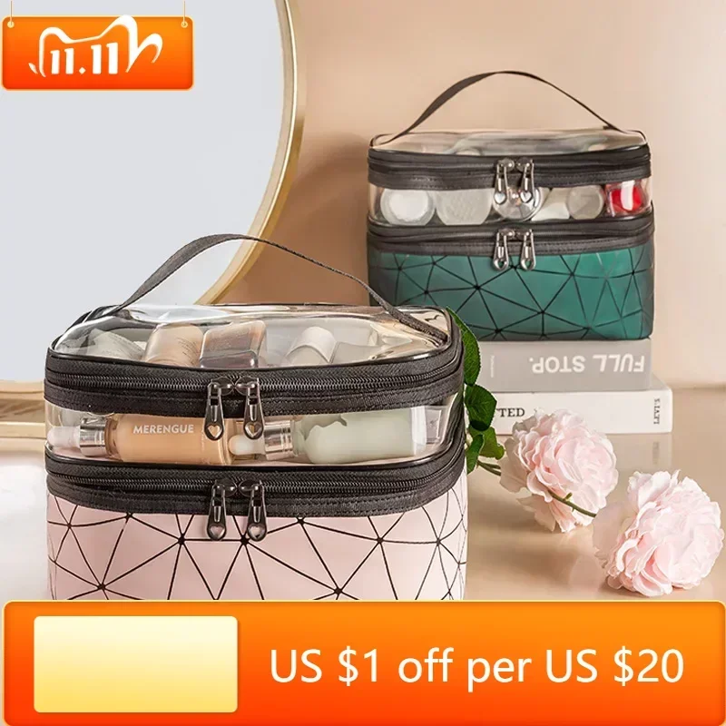 

Многофункциональная дорожная прозрачная косметичка, модная косметичка с бриллиантами, органайзер для туалетных принадлежностей, водонепроницаемые чехлы для хранения косметики для женщин