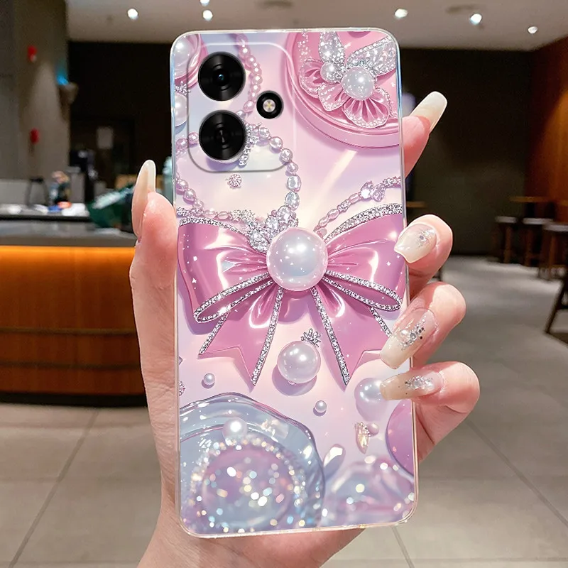 Clear Luxury Fashion Butterfly Flowers Soft TPU Silicone Phone Case