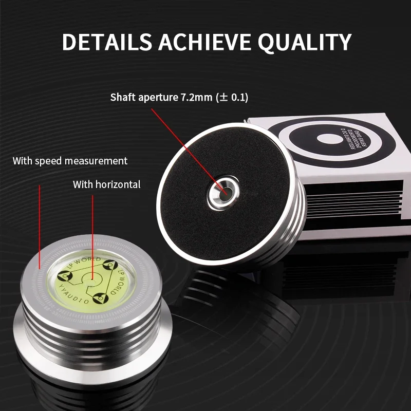 50Hz Alloy LP Vinyl Record Player Disc Turntable Stabilizer Level Aluminum Weight Clamp Music Player