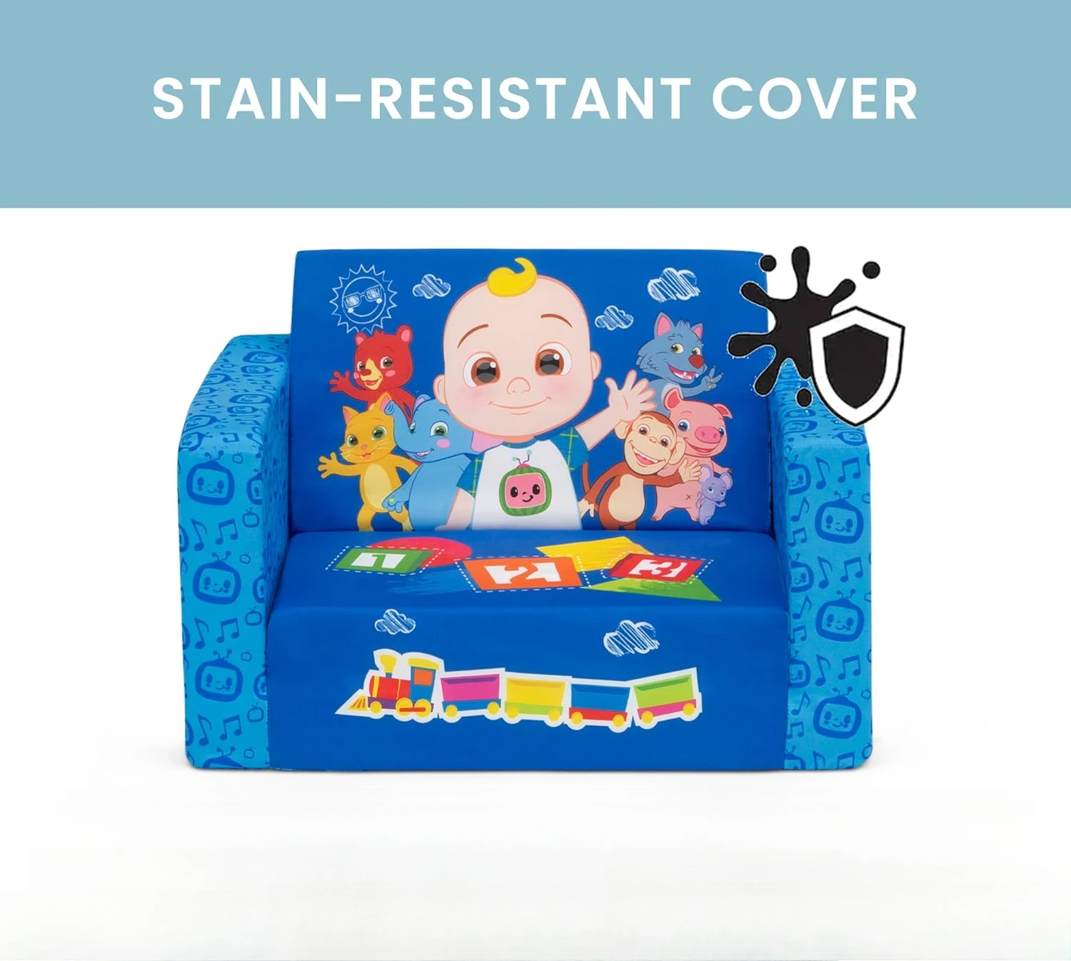 Flip-Out Chair - 2-in-1 Convertible Sofa to Lounger for Kids 5