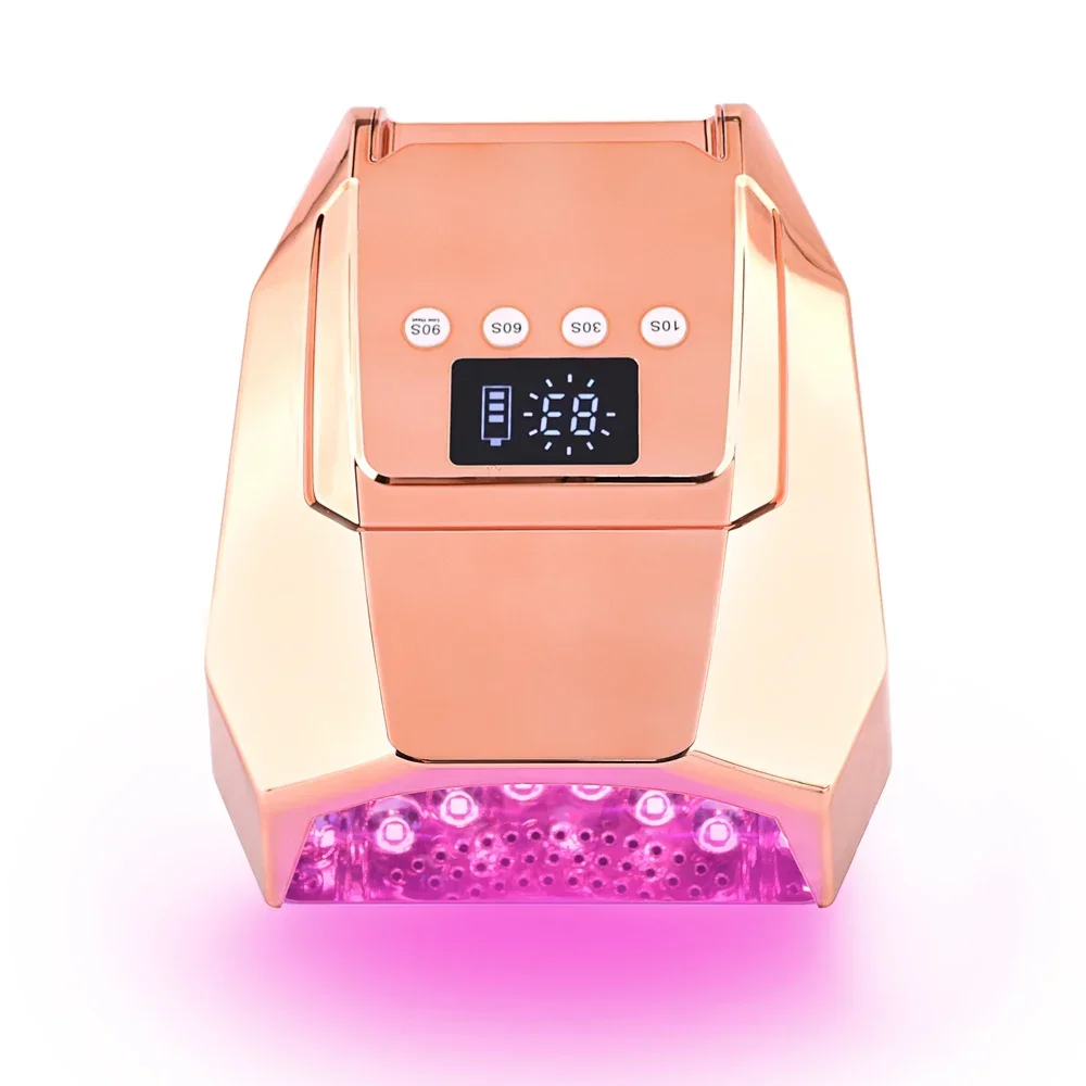 98W Professional Twin Light Durable Cordless Pro Mirror-finish Interior Low Heat Model Rechargeable Gel Dryer UV LED Nail Lamp 2