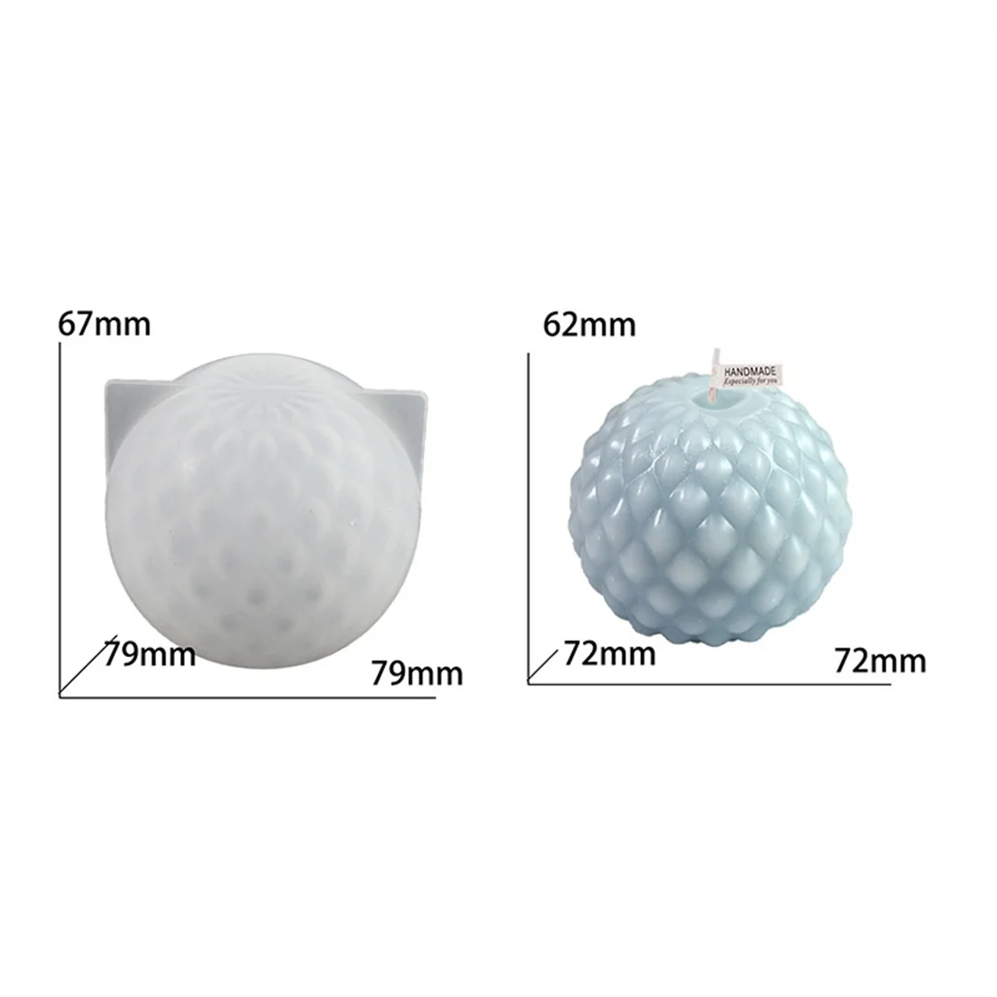 Spherical Silicone Candle Mold DIY Round Ball Aromatherapy Soap Candle Making Supplies Plaster Epoxy Resin Mold Crafts Ornament