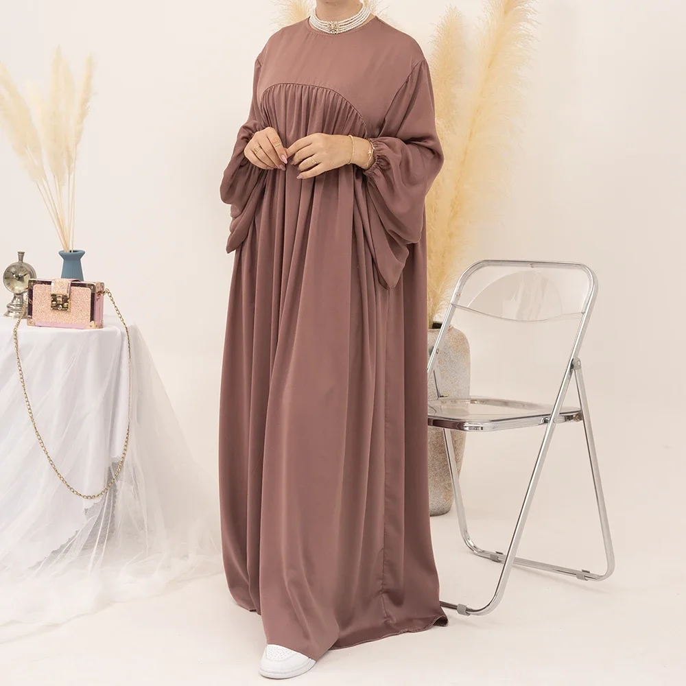 

Muslim Abaya For Women Velvet Satin Casual Islamic Clothing HIjab Long Dresses Ramadan Eid Dubai Turkish Modest Kaftan Abayas