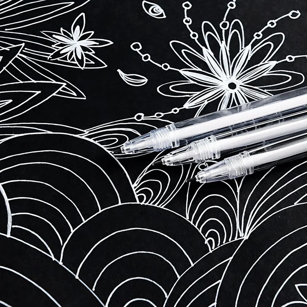 Gel Ink Highlight Marker Pens 5 10pcs 0 8mm For Art Drawing Sketching Black Paper Manga Scrapbooking Waterproof Paint Pens