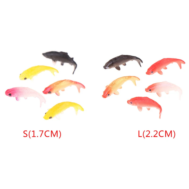 5pcs Dollhouse Miniature Model Fish Carp Simulation Animals For Kids Toys DIY Decorative Goldfish Figurines Home Decor 2