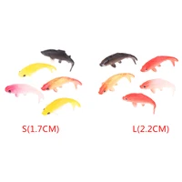5pcs Dollhouse Miniature Model Fish Carp Simulation Animals For Kids Toys DIY Decorative Goldfish Figurines Home Decor 2