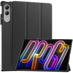 Premium PU Leather Smart Folding Stand Case with Auto Sleep for Xiaoxin Pad Pro GT (Black)